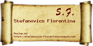 Stefanovics Florentina névjegykártya